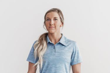 Nobull Lightweight Textured Polo Women's T Shirts Camo | Australia (GJ8410)